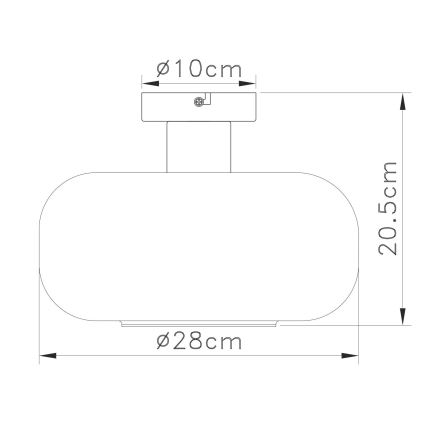 Globo - Bevestigde hanglamp 1xE27/40W/230V diameter 28 cm doorzichtig
