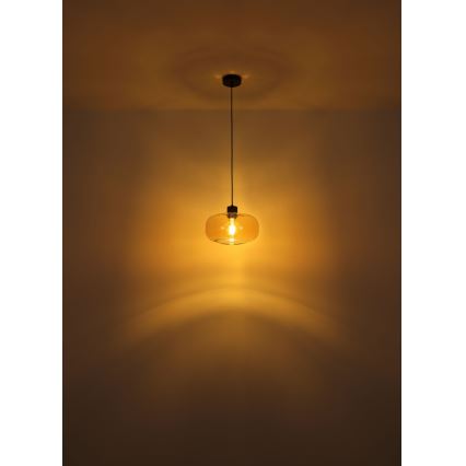 Globo - Hanglamp aan een koord 1xE27/40W/230V diameter 28 cm doorzichtig