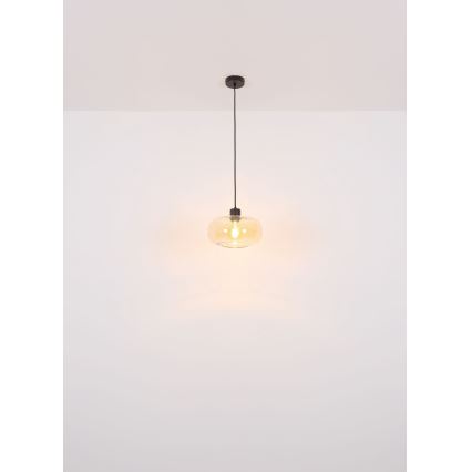 Globo - Hanglamp aan een koord 1xE27/40W/230V diameter 28 cm doorzichtig