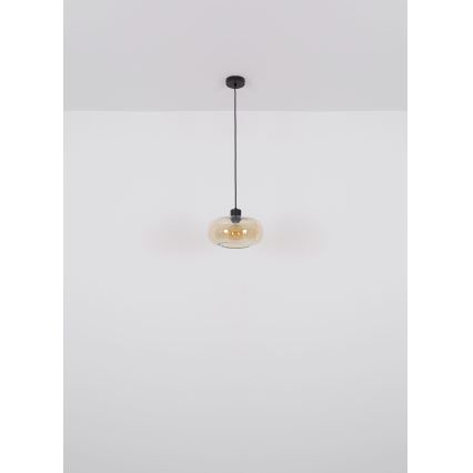 Globo - Hanglamp aan een koord 1xE27/40W/230V diameter 28 cm doorzichtig