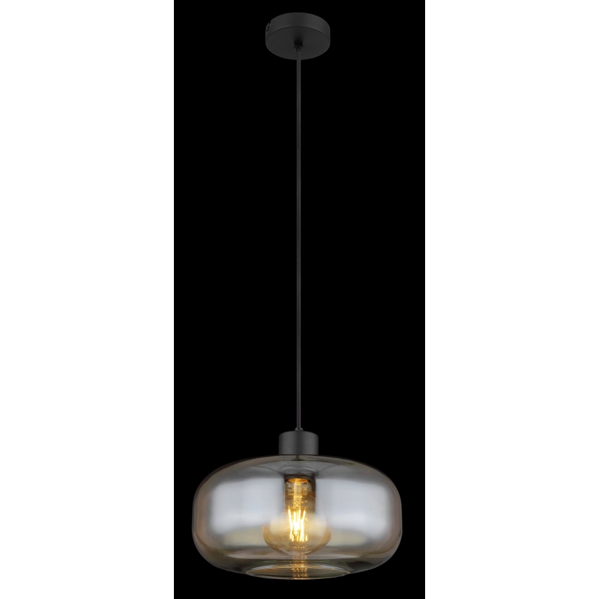 Globo - Hanglamp aan een koord 1xE27/40W/230V diameter 28 cm doorzichtig
