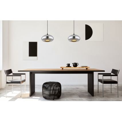Globo - Hanglamp aan een koord 1xE27/60W/230V glanzend chroom
