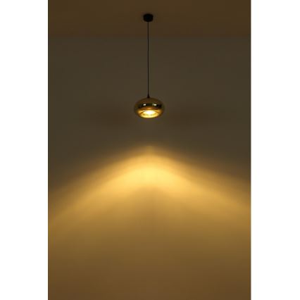 Globo - Hanglamp aan een koord 1xE27/60W/230V glanzend chroom