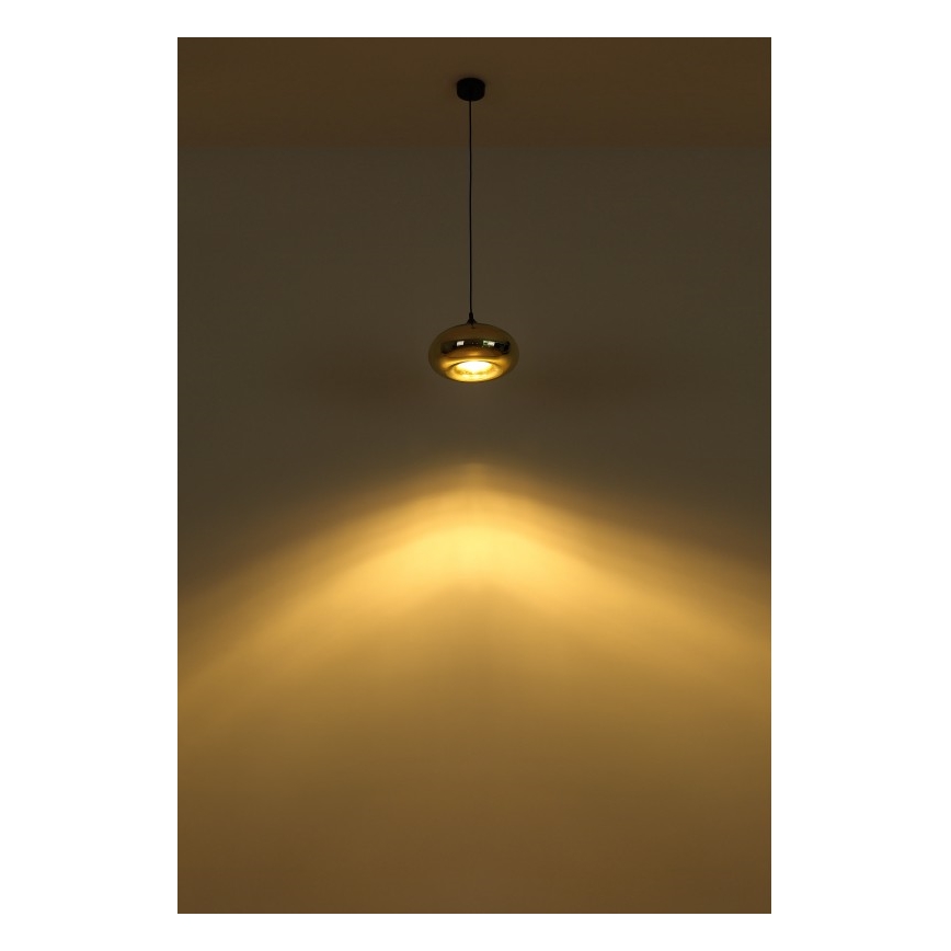 Globo - Hanglamp aan een koord 1xE27/60W/230V glanzend chroom