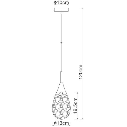 Globo - Hanglamp aan een koord 1xE14/9W/230V