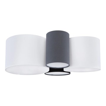 Globo 15586-4D - Plafondlamp MAKKI 4xE27/15W/230V wit/grijs/zwart