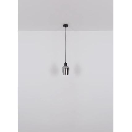 Globo - Hanglamp aan een koord 1xE27/40W/230V diameter 13,5 cm zwart
