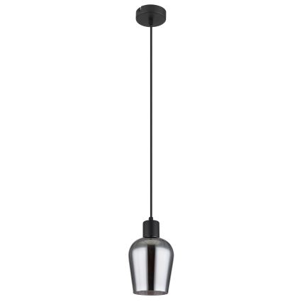 Globo - Hanglamp aan een koord 1xE27/40W/230V diameter 13,5 cm zwart