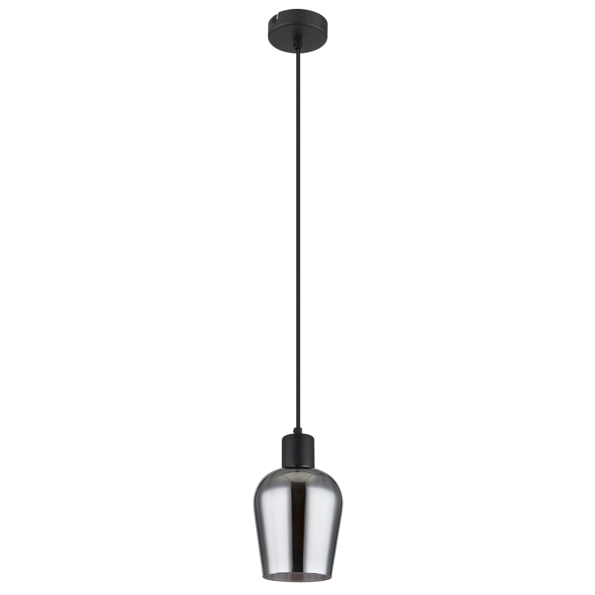 Globo - Hanglamp aan een koord 1xE27/40W/230V diameter 13,5 cm zwart