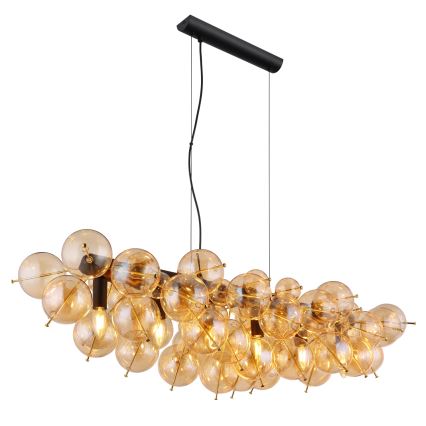 Globo - Hanglamp met kabel 6xE14/25W/230V goudkleurig