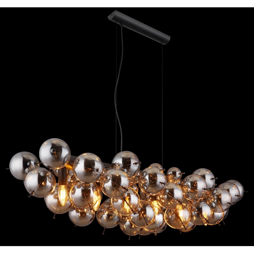 Globo - Hanglamp aan kabel 6xE14/25W/230V zwart