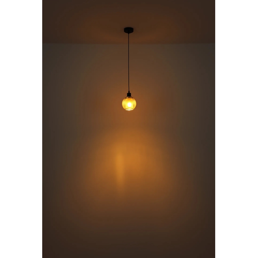 Globo - Hanglamp aan een koord 1xE27/25W/230V diameter 15 cm koper