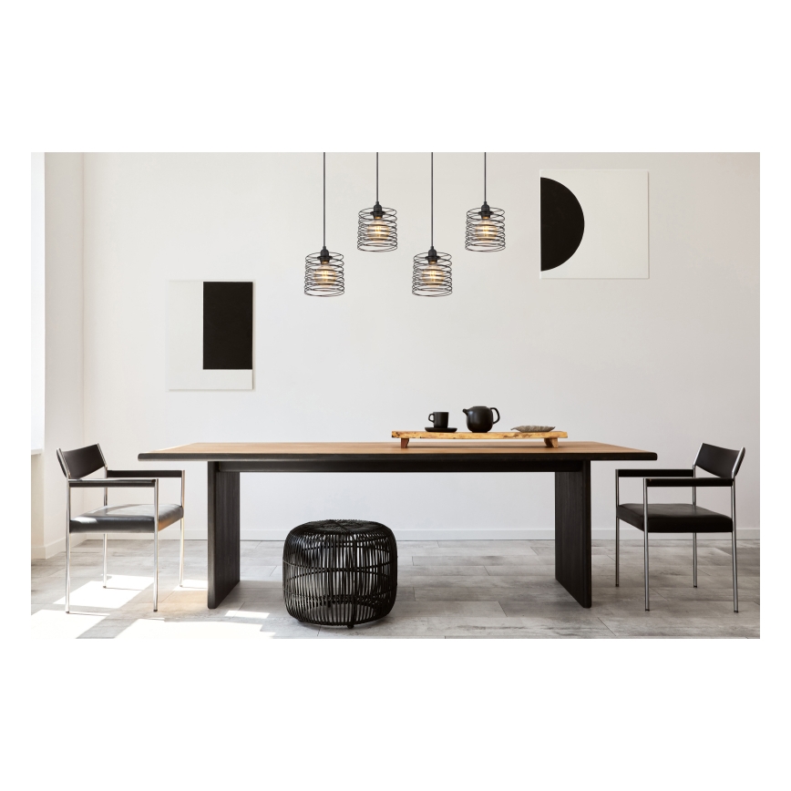 Globo 15640-4H - Hanglamp met kabel TILLY 4xE27/60W/230V zwart