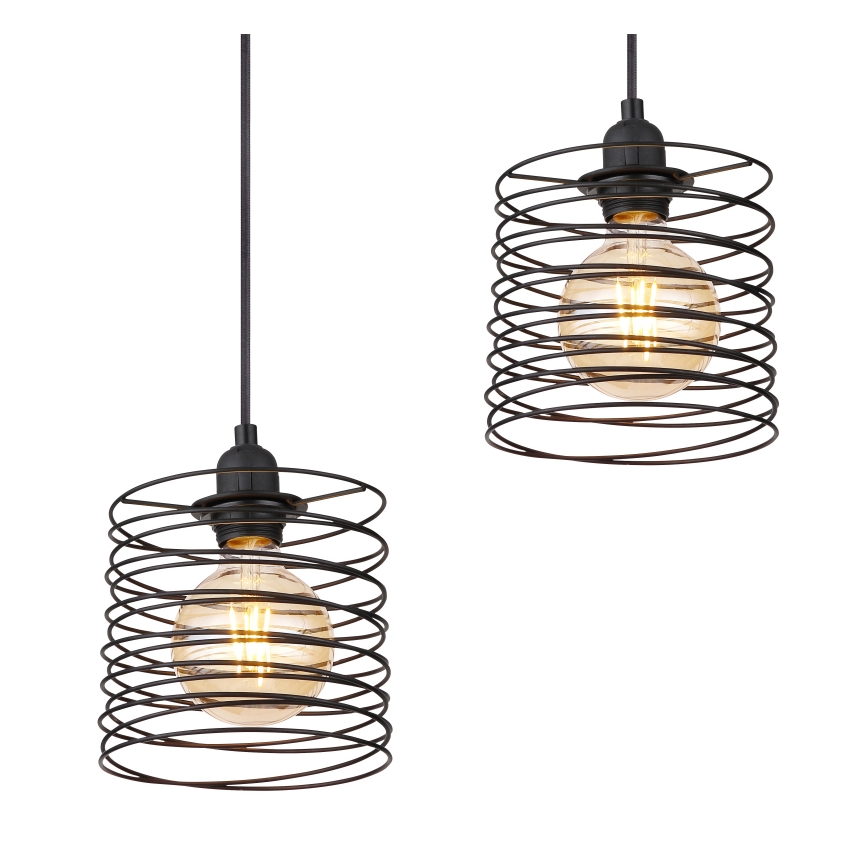 Globo 15640-4H - Hanglamp met kabel TILLY 4xE27/60W/230V zwart