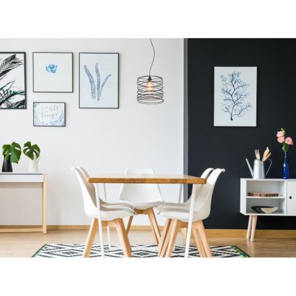 Globo 15640H - Hanglamp met kabel TILLY 1xE27/60W/230V zwart