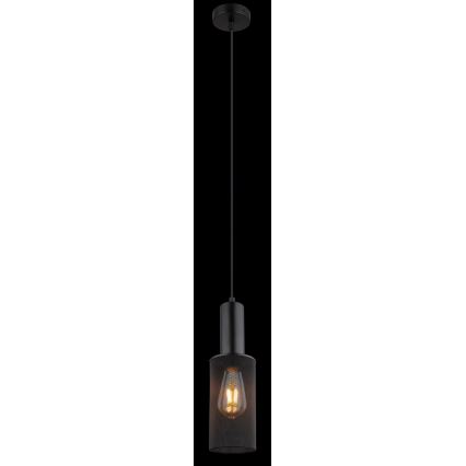 Globo - Hanglamp aan een koord 1xE27/60W/230V zwart