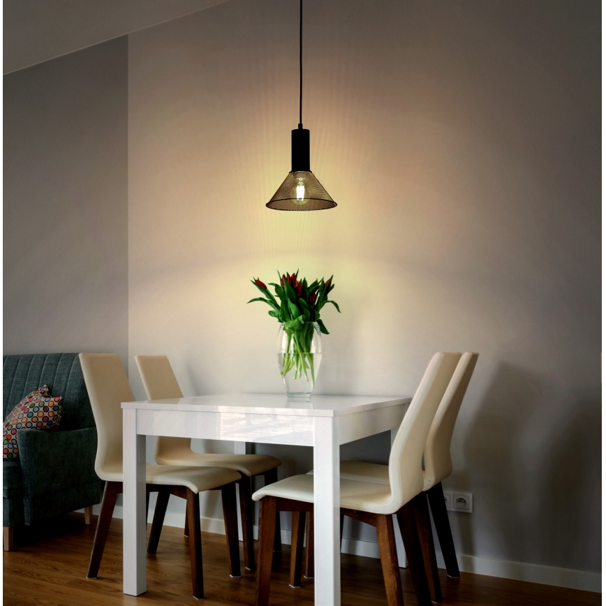 Globo - Hanglamp aan een koord 1xE27/60W/230V zwart
