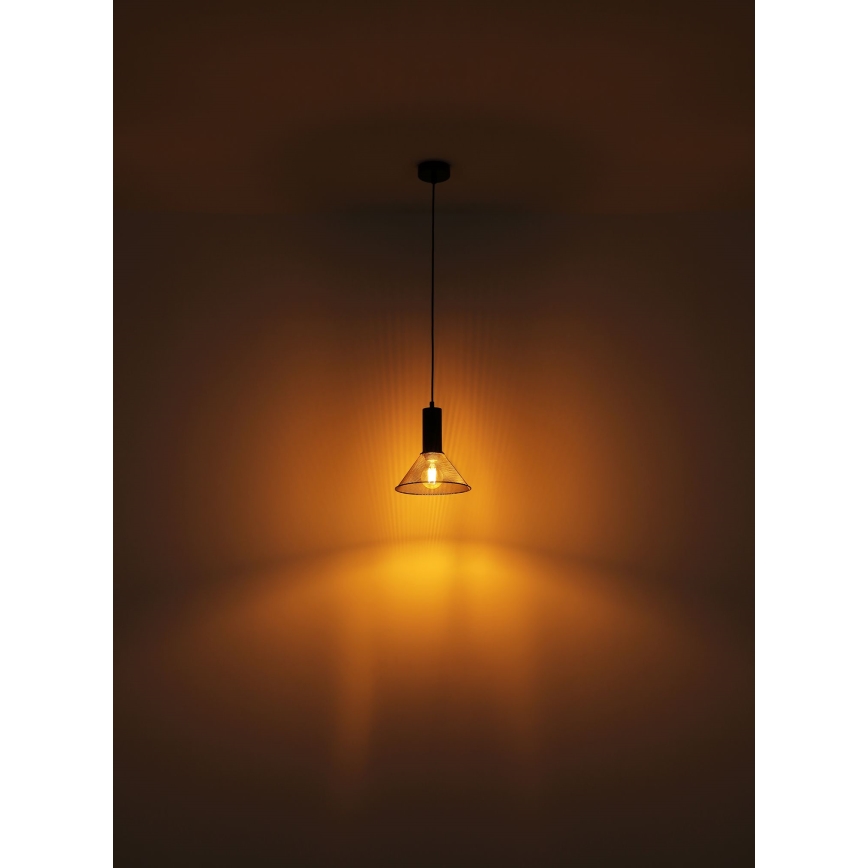 Globo - Hanglamp aan een koord 1xE27/60W/230V zwart