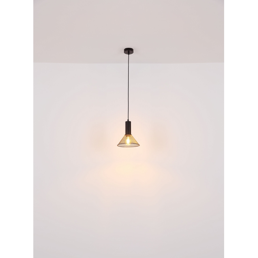 Globo - Hanglamp aan een koord 1xE27/60W/230V zwart