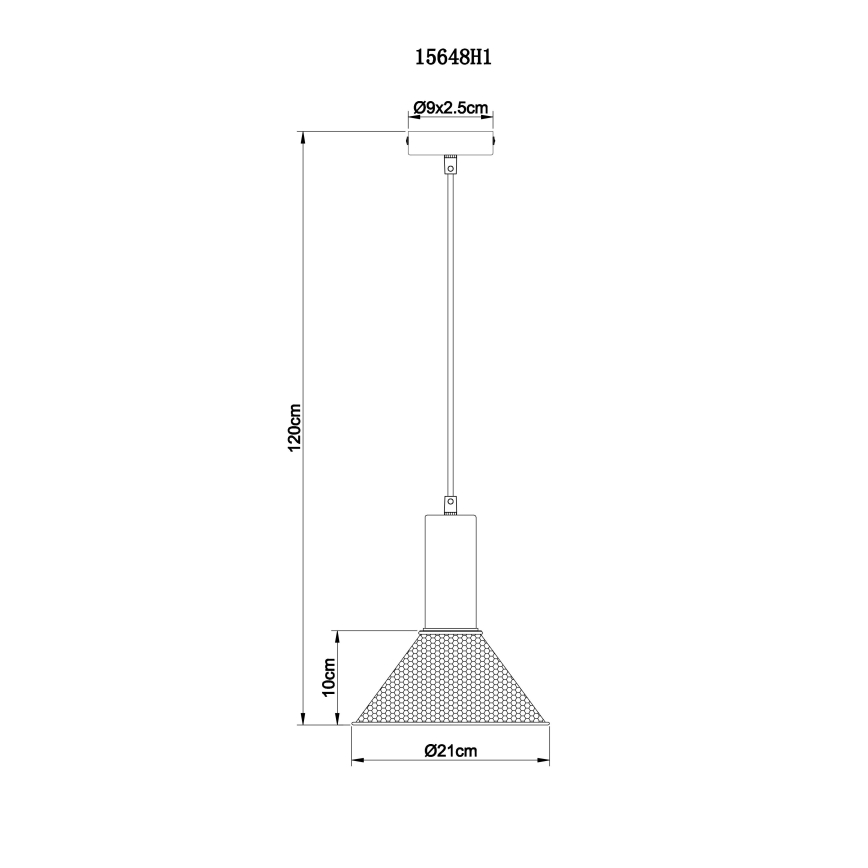 Globo - Hanglamp aan een koord 1xE27/60W/230V zwart
