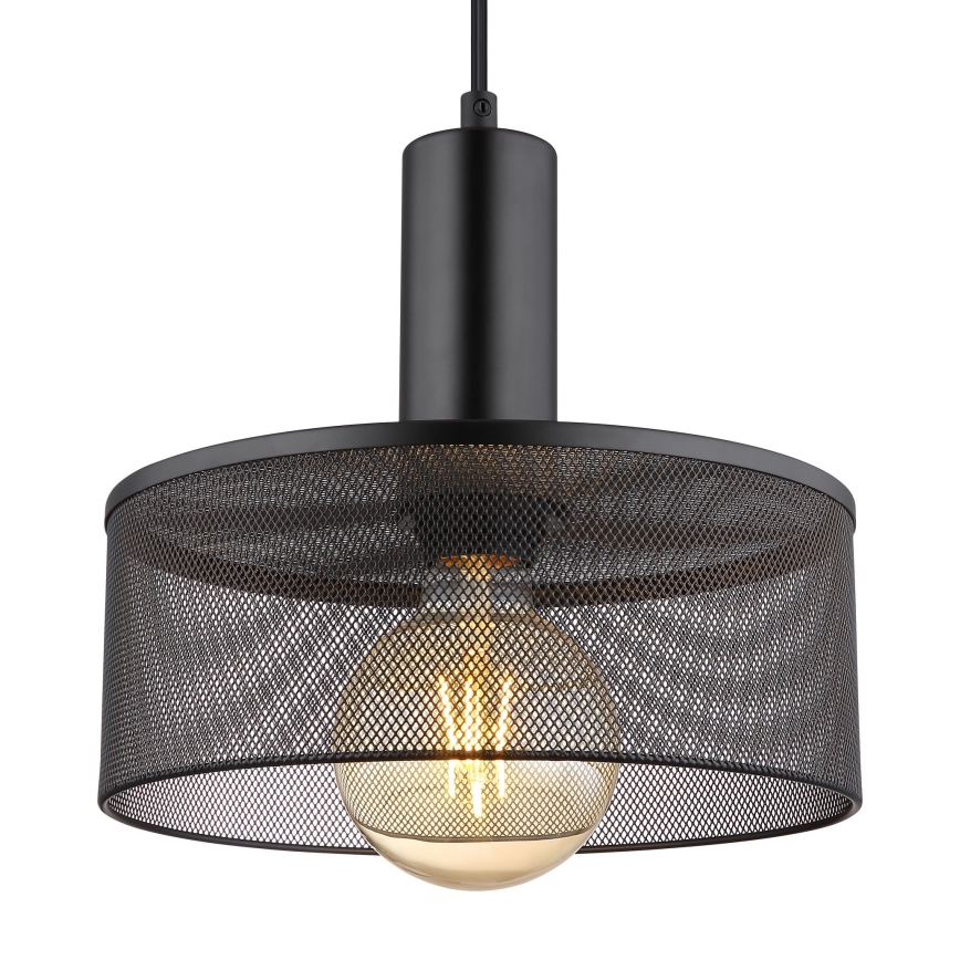 Globo - Hanglamp aan een koord 1xE27/60W/230V zwart