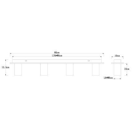 Globo 15655-4D - Plafondlamp ERNA 4xE27/60W/230V