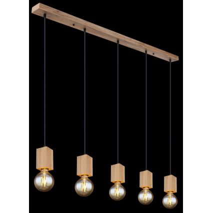 Globo 15655-5H - Hanglamp aan een koord ERNA 5xE27/60W/230V
