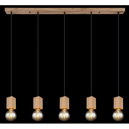 Globo 15655-5H - Hanglamp aan een koord ERNA 5xE27/60W/230V