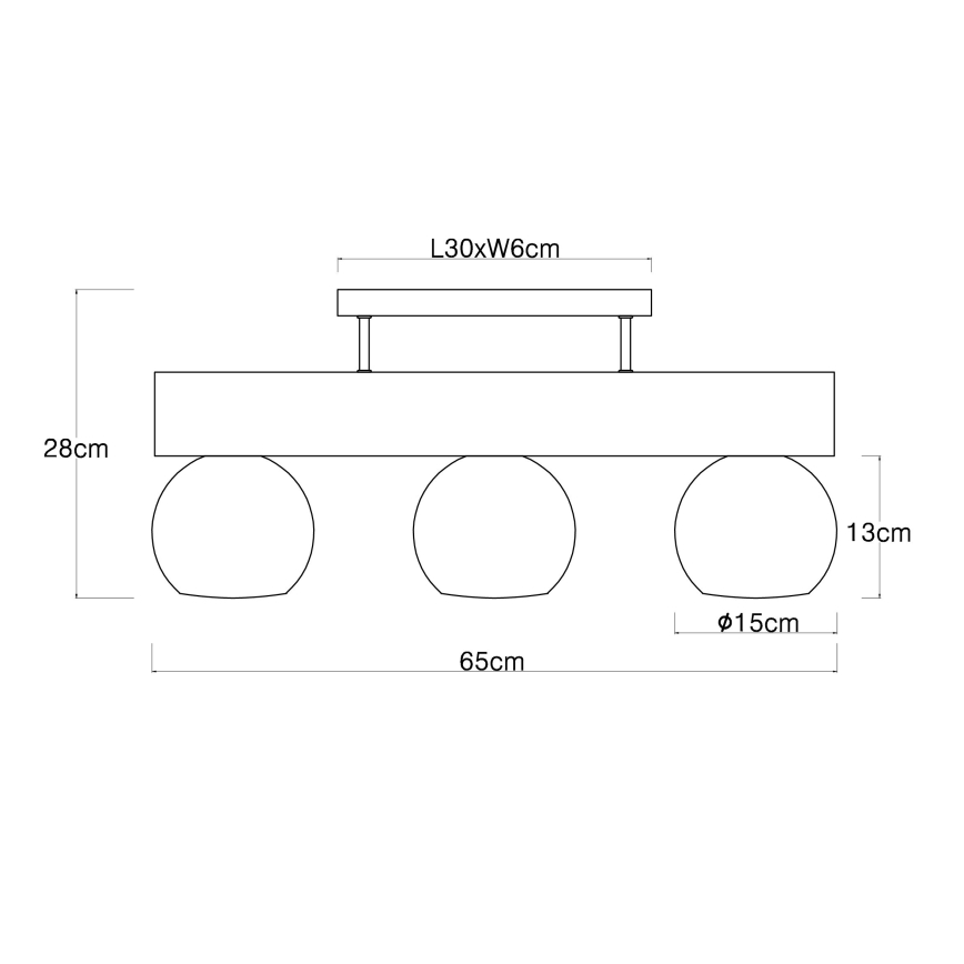 Globo - Plafondlamp 3xE27/40W/230V