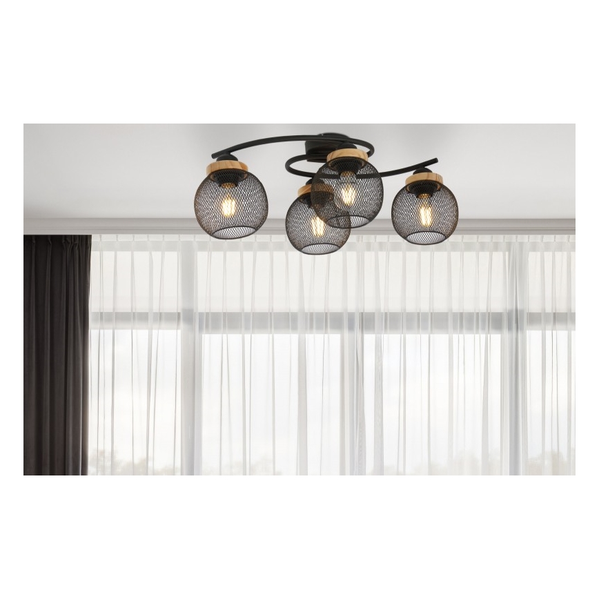 Globo - Aan plafond gevestigde hanglamp 4xE27/60W/230V