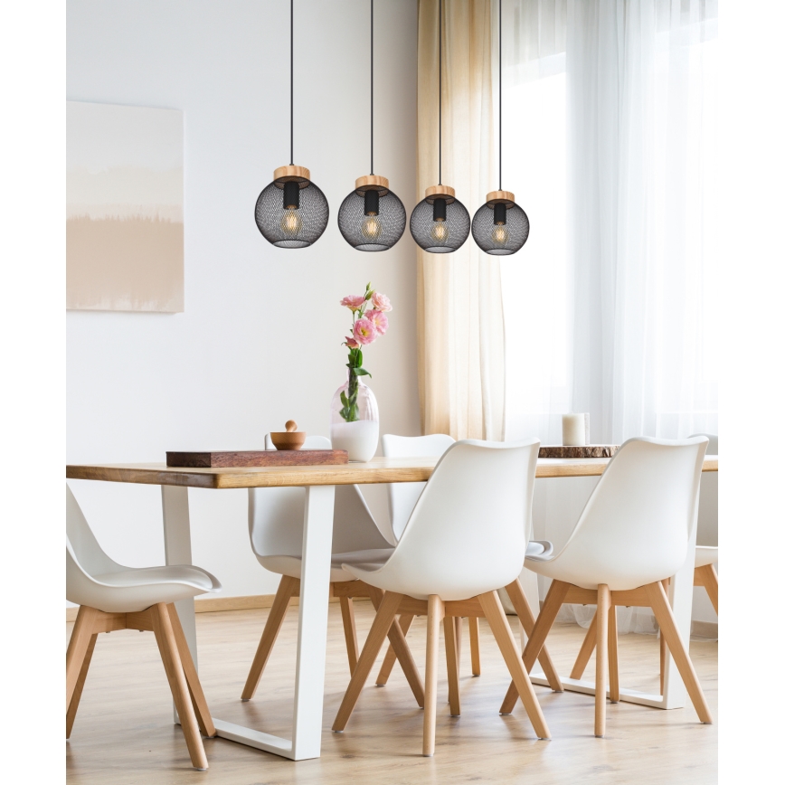 Globo - Pendellamp aan kabel 4xE27/40W/230V