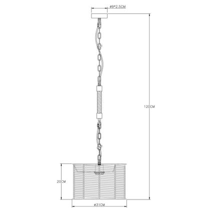 Globo 15672H - Hanglamp aan ketting HALIA 1xE27/60W/230V