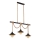 Globo 15690-3H - Hanglamp DIANA aan kabel, 3x E27/60W/230V, zwart