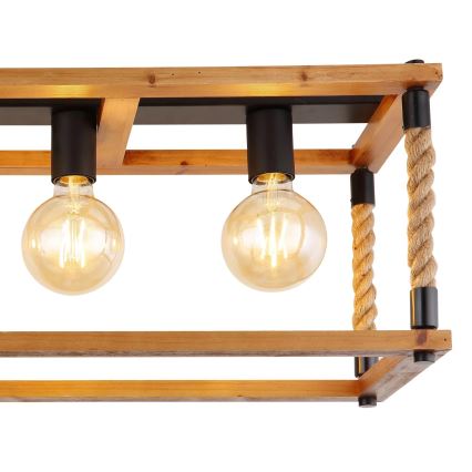 Globo 15691-4D - Plafondlamp VERNON 4xE27/60W/230V