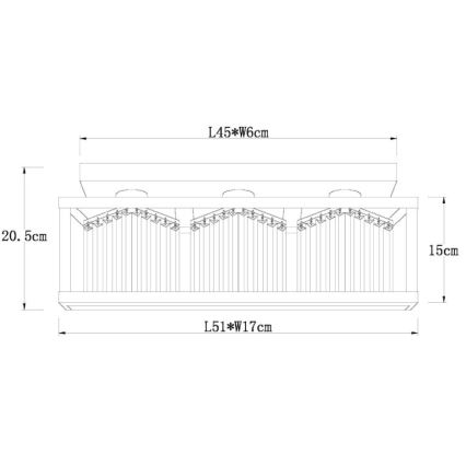 Globo - Plafondlamp 3xE27/40W/230V