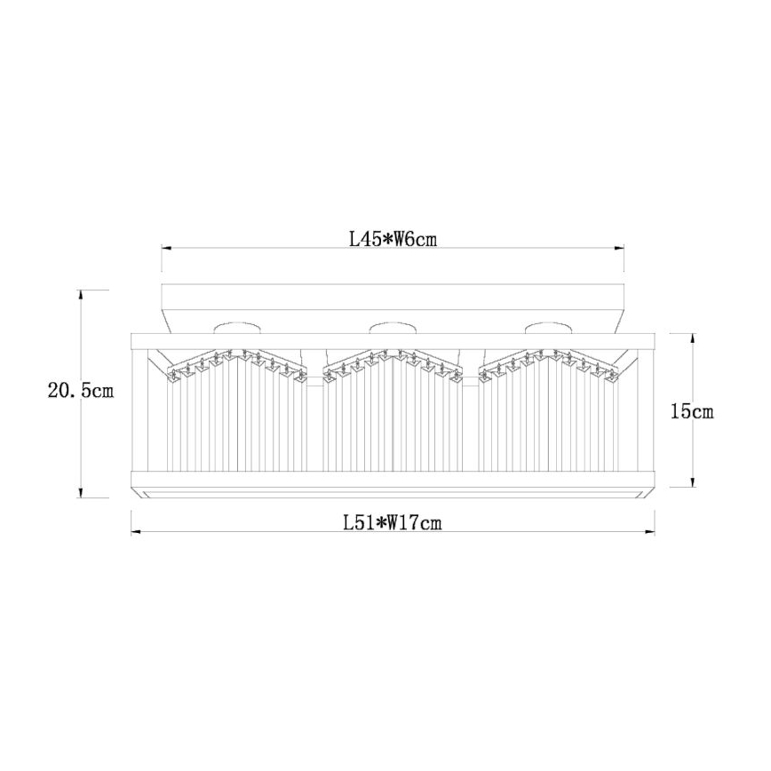 Globo - Plafondlamp 3xE27/40W/230V