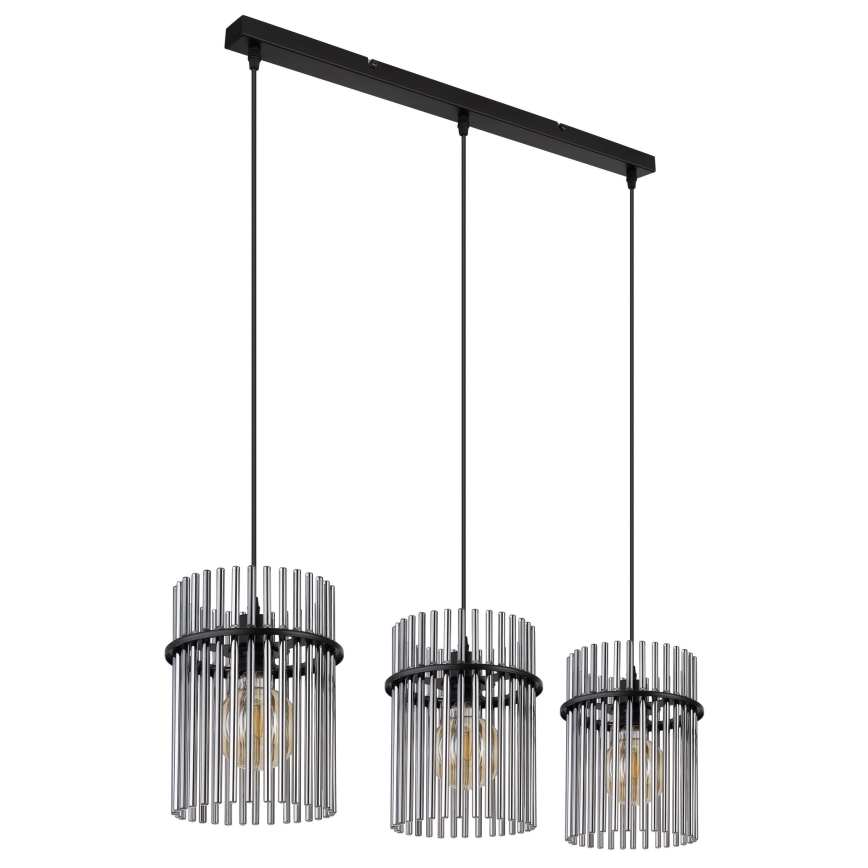 Globo - Hanglamp aan een koord 3xE27/60W/230V zwart
