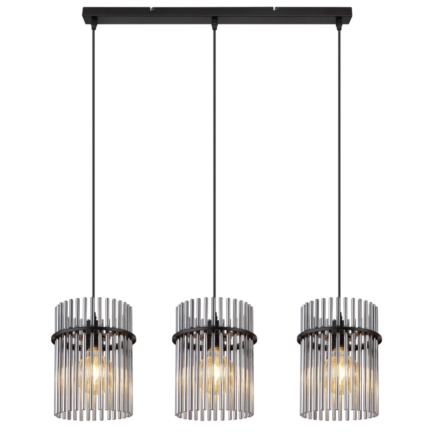 Globo - Hanglamp aan een koord 3xE27/60W/230V zwart