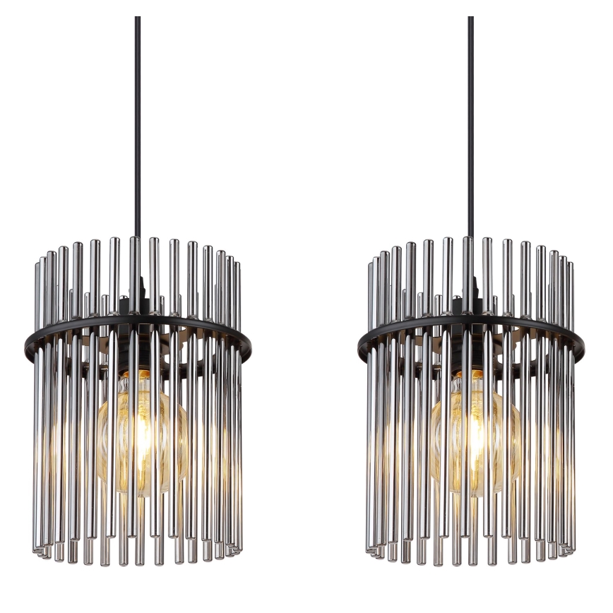 Globo - Hanglamp aan een koord 3xE27/60W/230V zwart