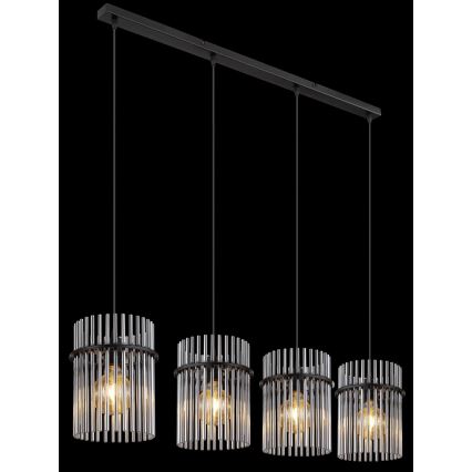 Globo - Hanglamp aan een koord 4xE27/60W/230V zwart