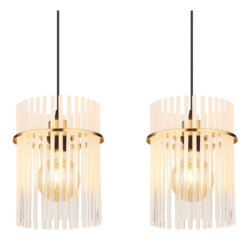 Globo - Hanglamp aan een koord 4xE27/60W/230V goud
