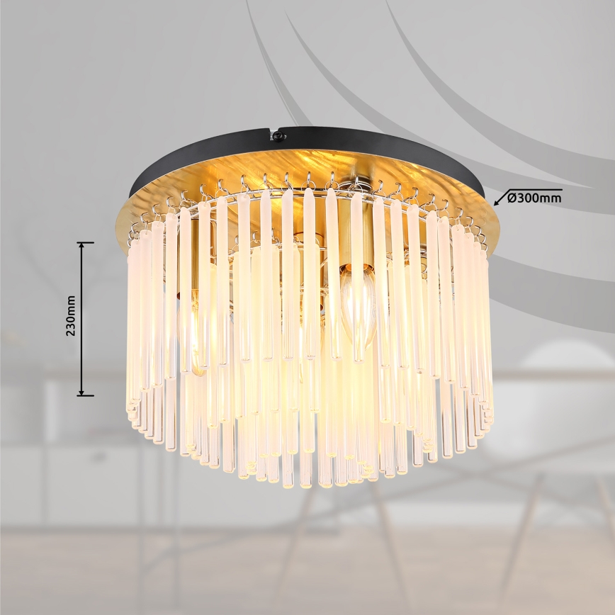 Globo - Plafondlamp 5xE27/60W/230V diameter 32 cm goud