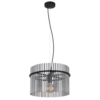 Globo - Hanglamp aan een koord 1xE27/60W/230V diameter 40 cm zwart