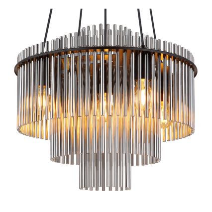 Globo - Hanglamp met kabel 5xE27/60W/230V zwart