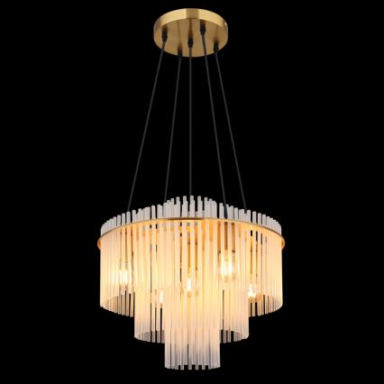 Globo - Hanglamp aan kabel 5xE27/60W/230V goud