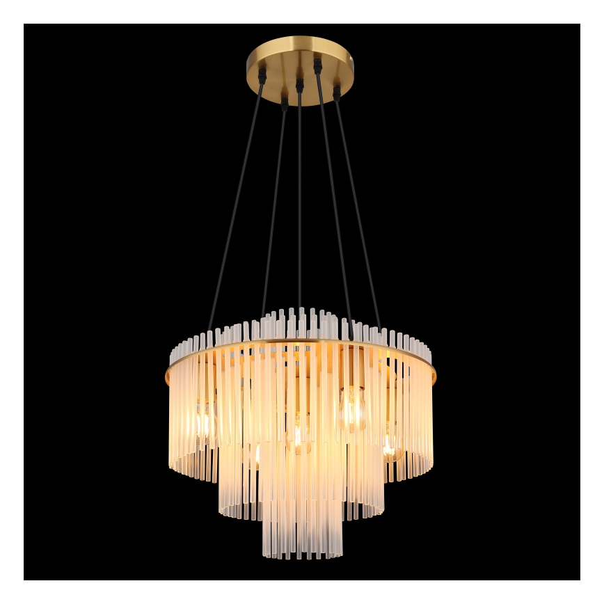 Globo - Hanglamp aan kabel 5xE27/60W/230V goud