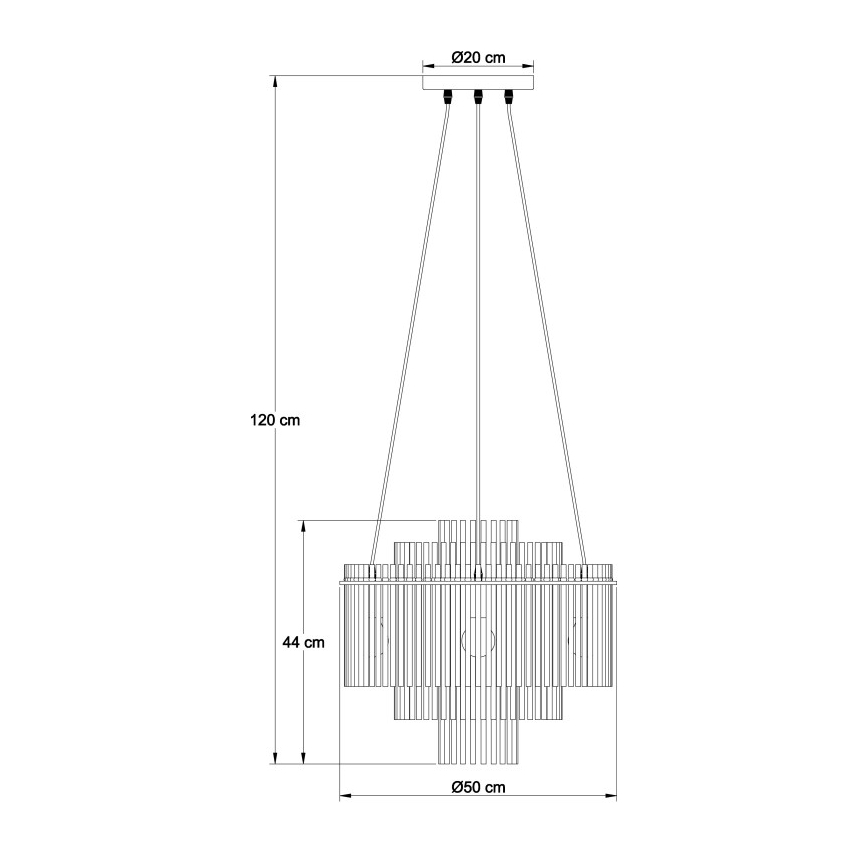 Globo - Hanglamp aan kabel 5xE27/60W/230V goud