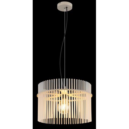 Globo - Hanglamp met kabel 1xE27/60W/230V Ø 40 cm crème