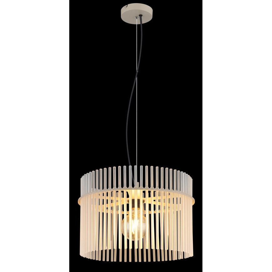Globo - Hanglamp met kabel 1xE27/60W/230V Ø 40 cm crème