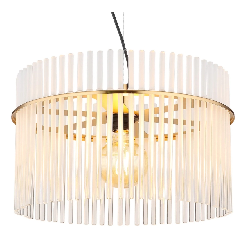Globo - Hanglamp aan een koord 1xE27/60W/230V diameter 40 cm goud